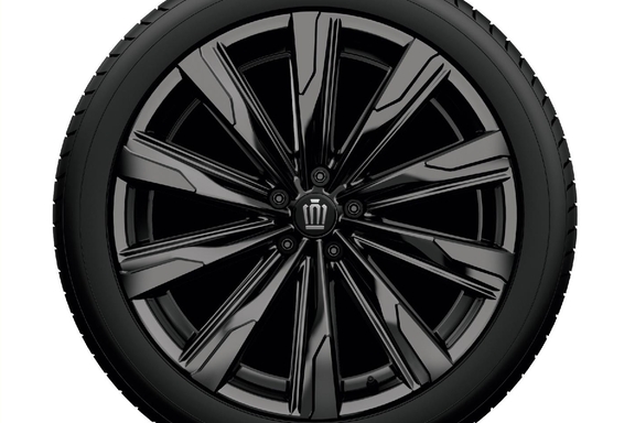 225/45R21タイヤ＆21×8 1/2Jアルミホイール（グロスブラック塗装）＆センターオーナメント［メーカーオプション］