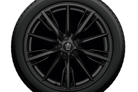 235/45R21タイヤ＆21×8 1/2Jアルミホイール（マットブラック塗装）＆センターオーナメント