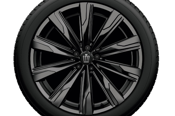 225/45R21タイヤ＆21×8 1/2Jアルミホイール（グロスブラック塗装）＆センターオーナメント［メーカーオプション］