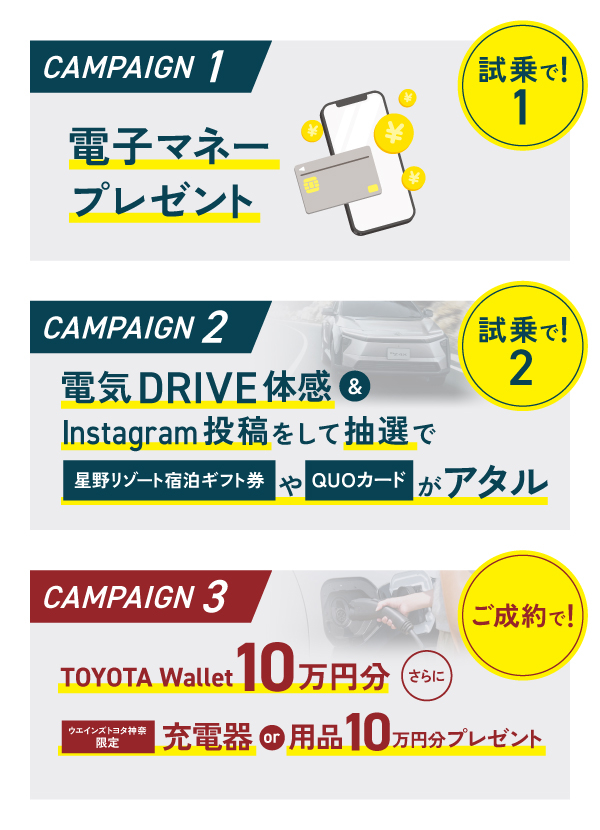 bZ4X｜キャンペーン | 神奈川県のトヨタ車ディーラーなら【ウエインズ